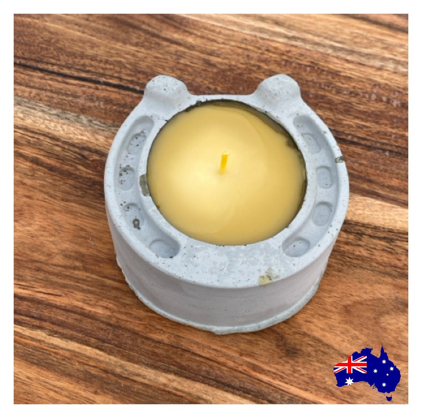 Pure Beeswax horseshoe Horse Candle Aussie Handmade