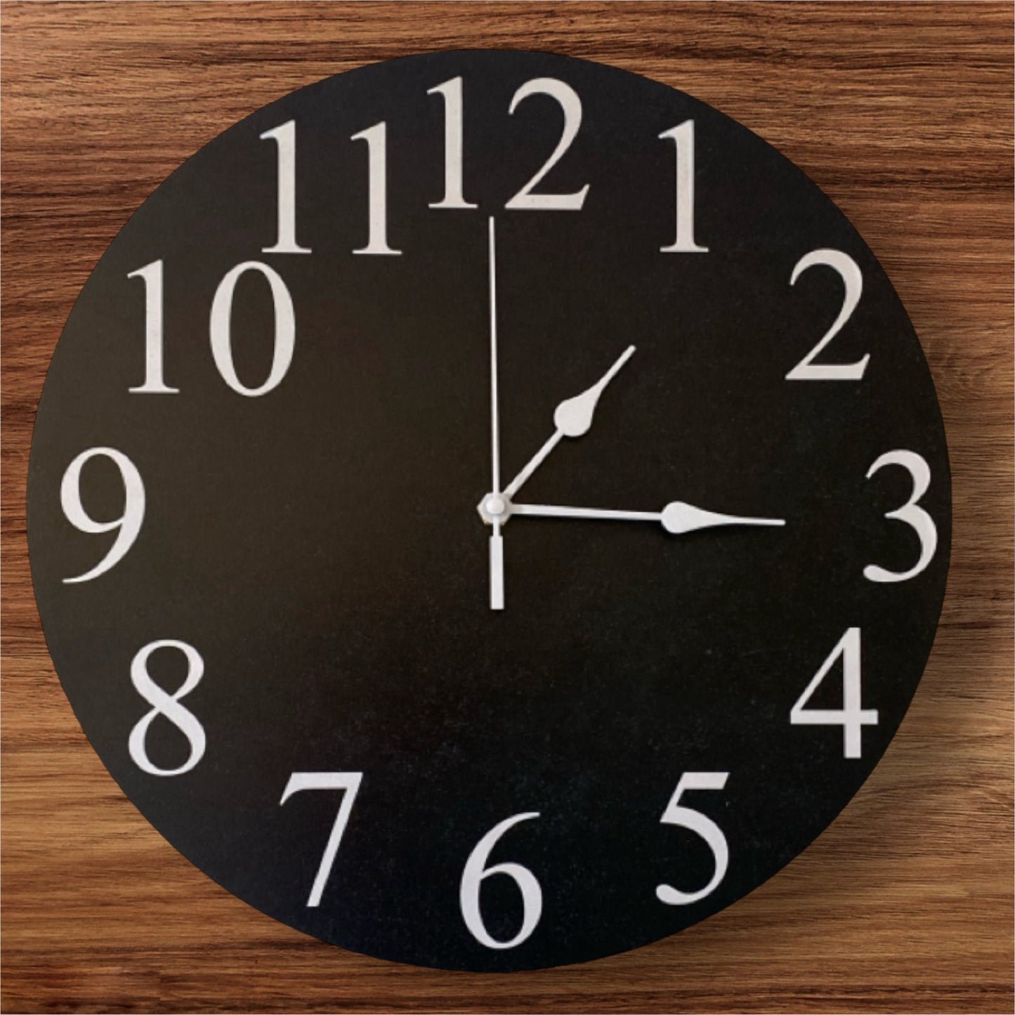 Clock Wall Rustic Black Blackboard Aussie Made - The Renmy Store Homewares & Gifts 