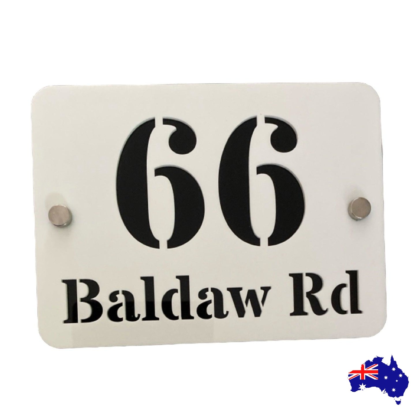 Personalised Street Number Address Letter Box White House Custom Sign - The Renmy Store Homewares & Gifts 