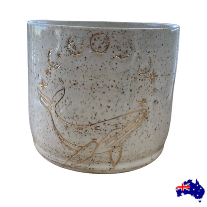 Mug Cup Whale Moon Pottery Ceramic Aussie Made