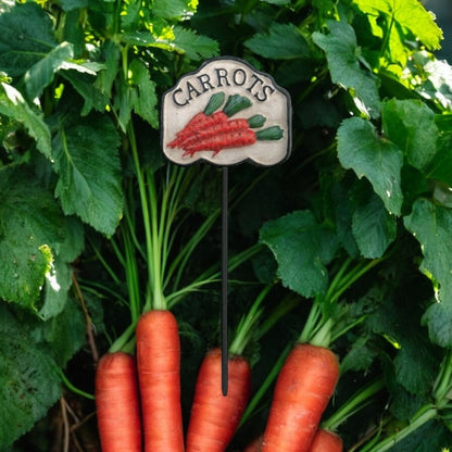 Vegetable Garden Label Stake Rustic Cast Iron