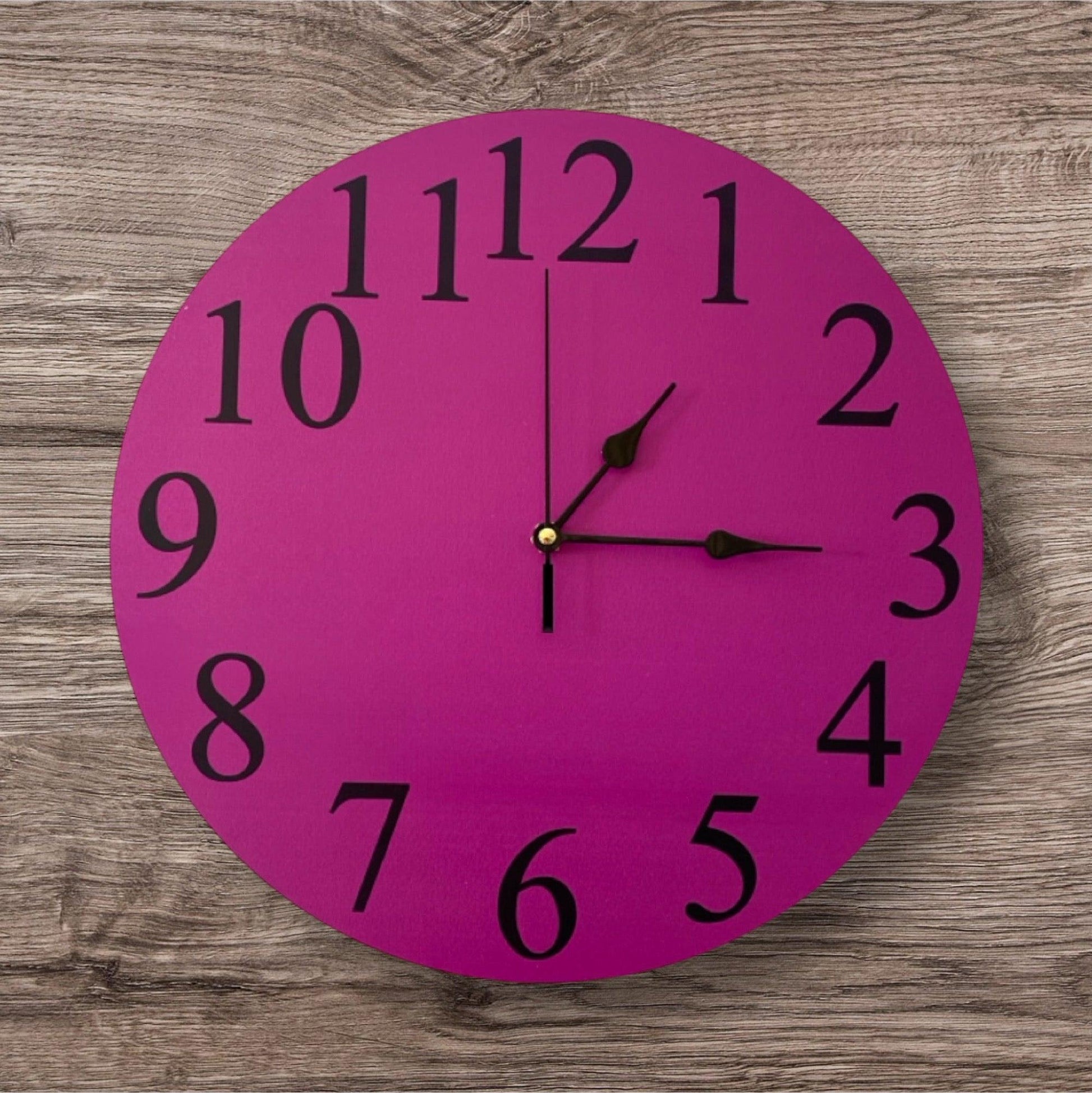 Clock Wall Pink Hot Chick Aussie Made - The Renmy Store Homewares & Gifts 