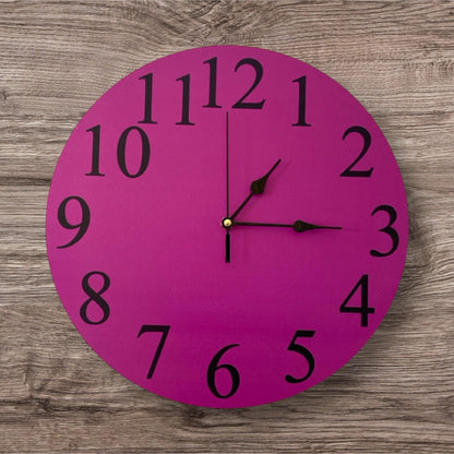 Clock Wall Pink Hot Chick Aussie Made - The Renmy Store Homewares & Gifts 