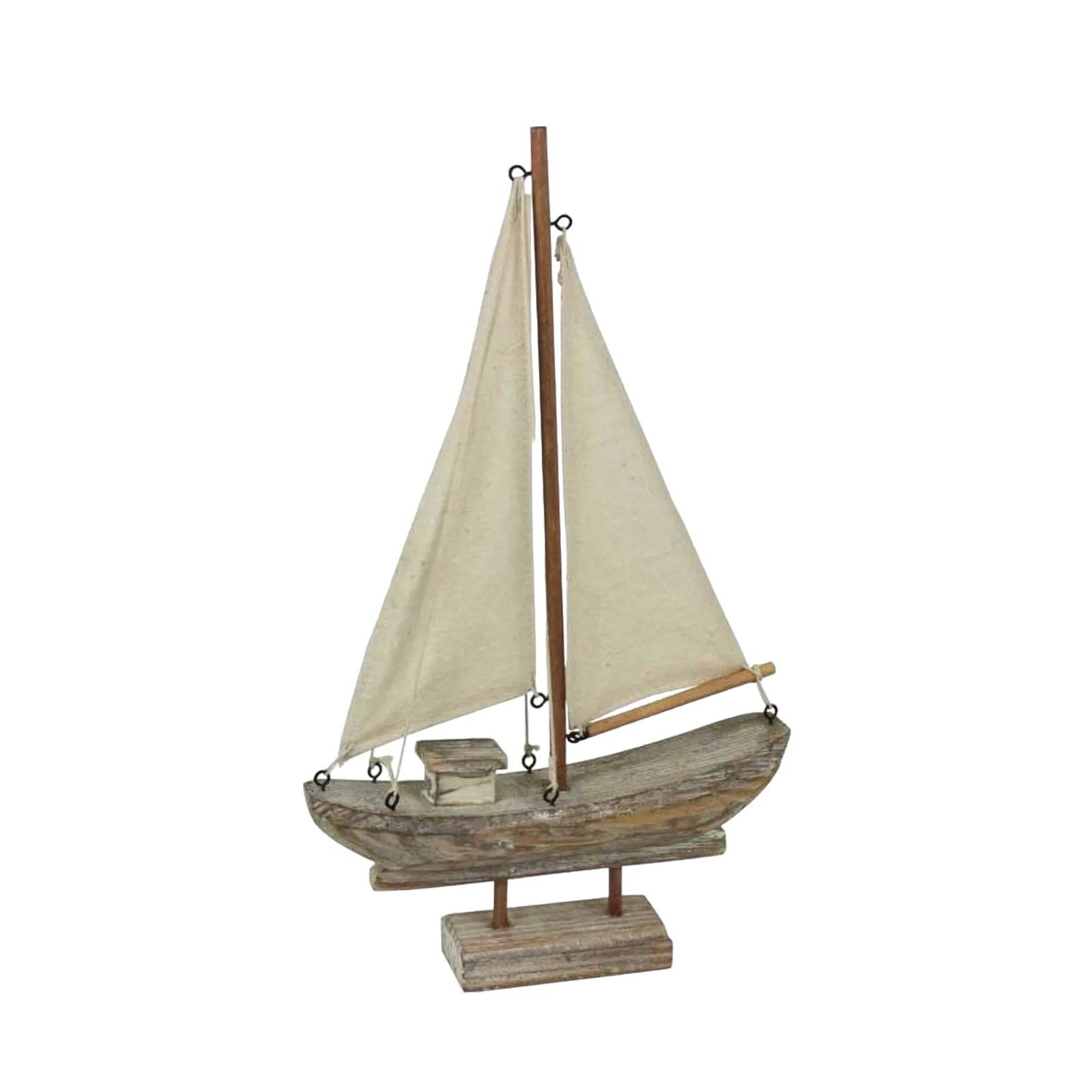 Sailing Boat Nautical Natural Coastal - The Renmy Store Homewares & Gifts 