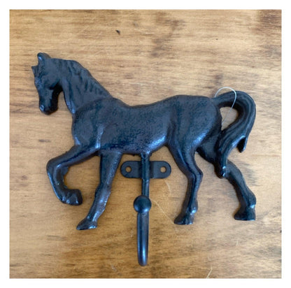 Horse Hook Rustic Cast Iron Prancing - The Renmy Store Homewares & Gifts 