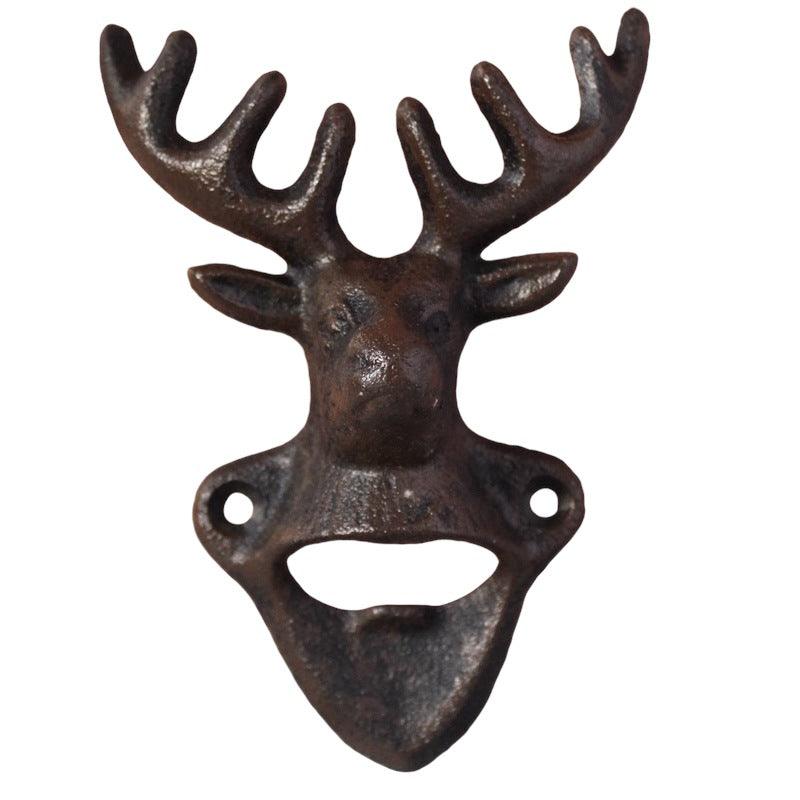 Bottle Opener Wall Mounted Iron Cow Owl Deer Lion - The Renmy Store Homewares & Gifts 