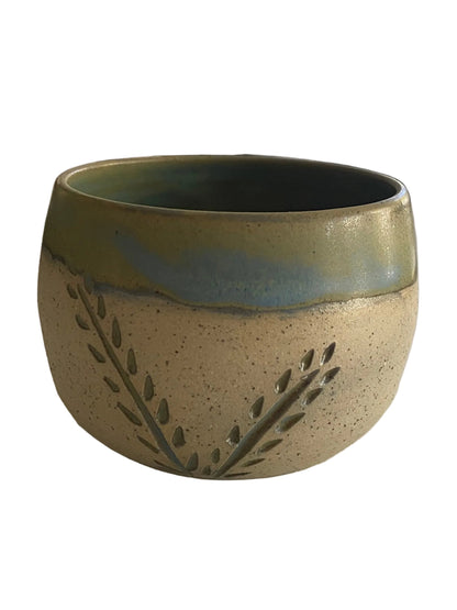 Handmade Green Blue Wheat Ceramic Mug Cup | Aussie Made Wolf and Clay Gift