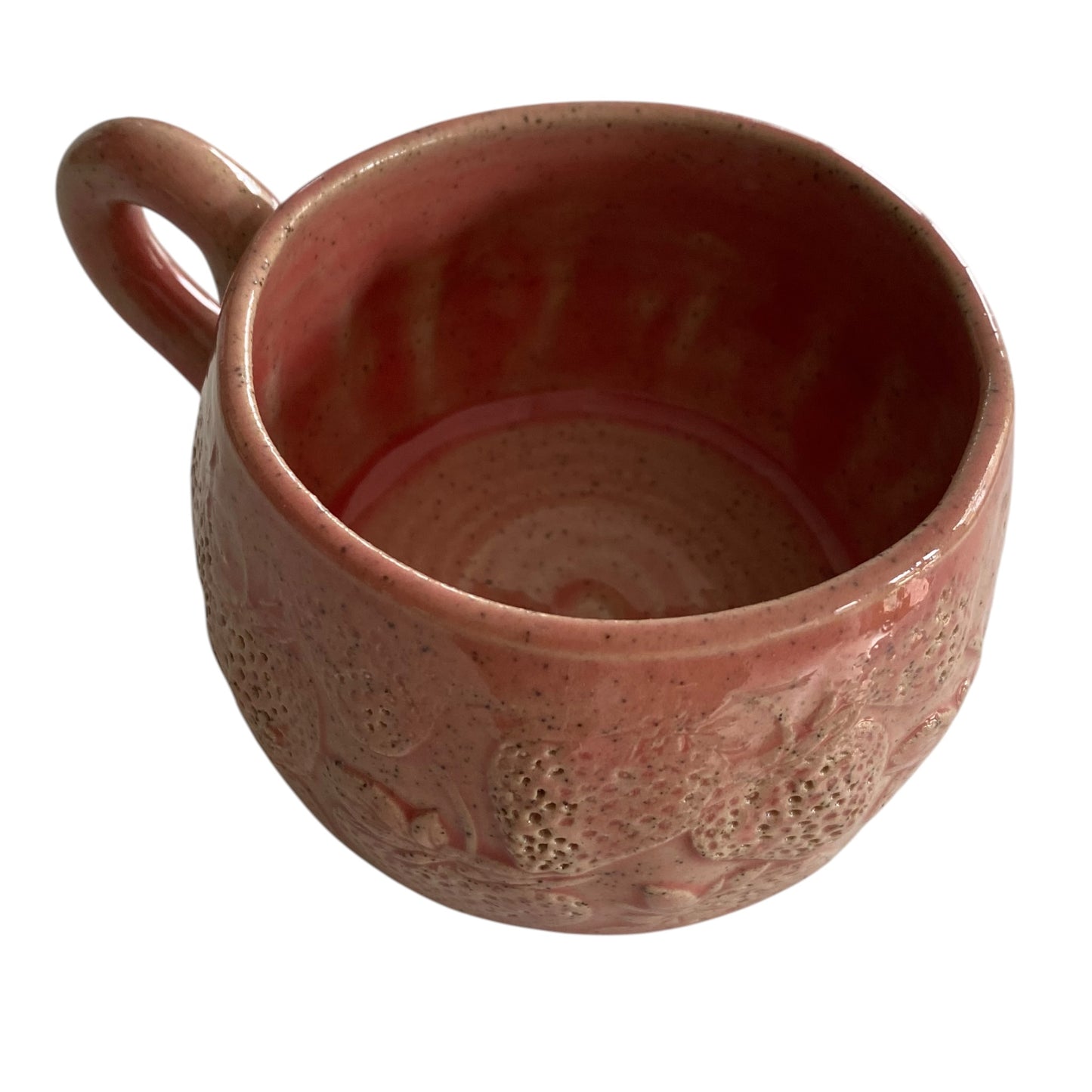Handmade Pink Strawberry Ceramic Mug | Australian Made | Wolf and Clay