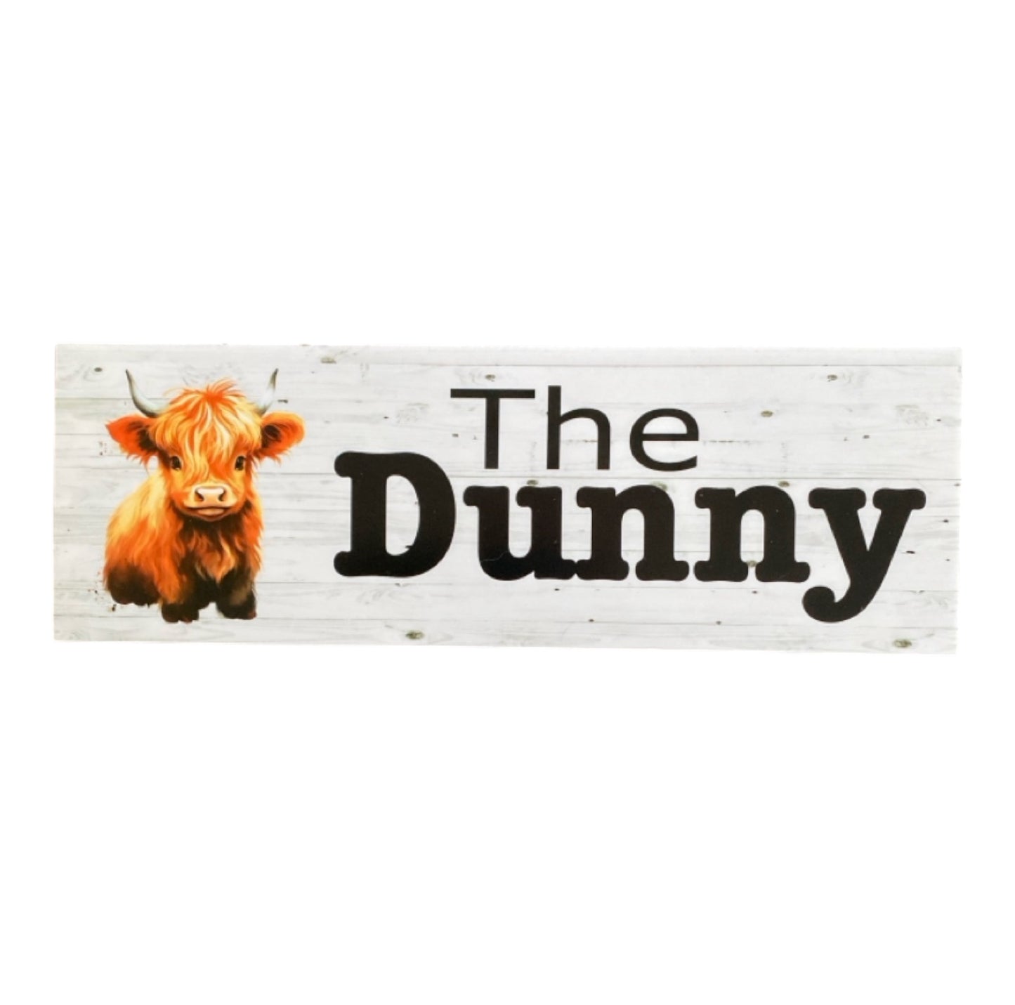 The Dunny Highland Cow Toilet Outback Sign