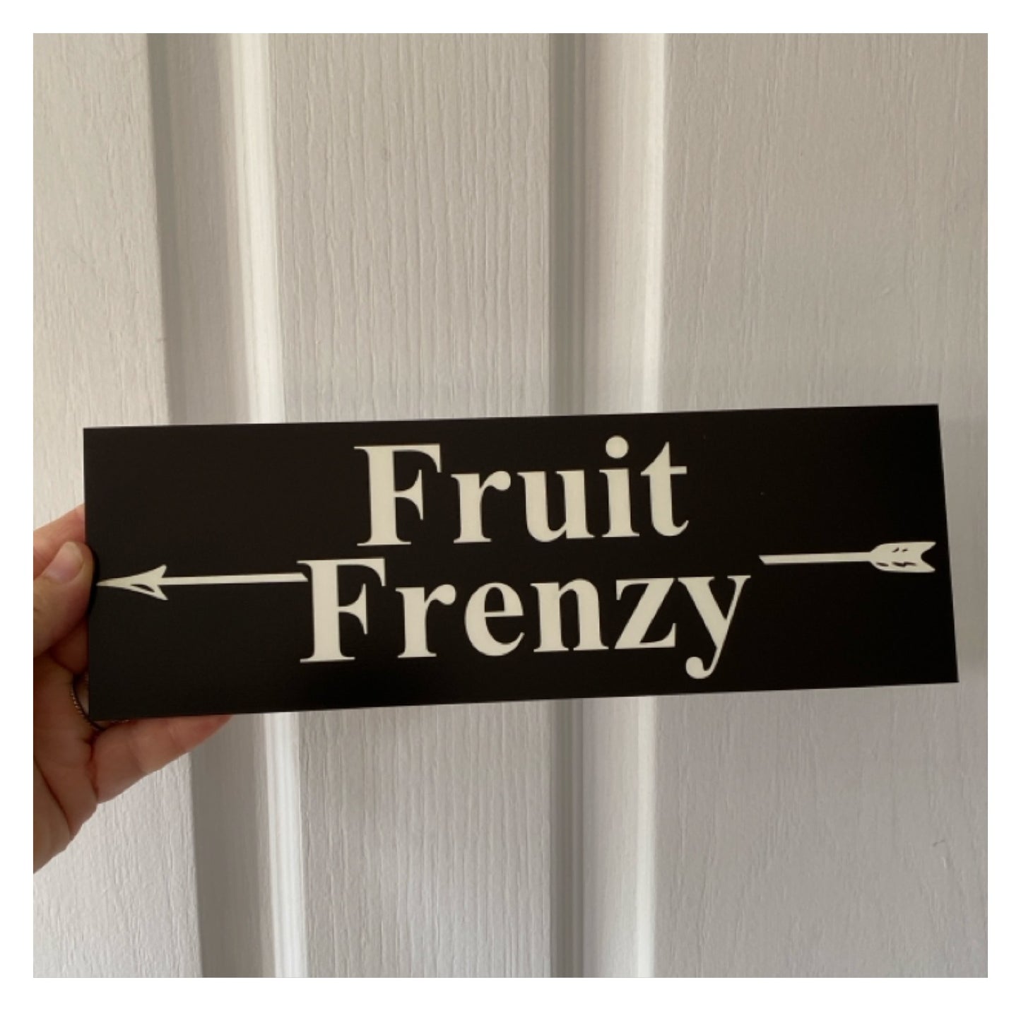 Custom Personalised Arrow Black Property Direction Sign