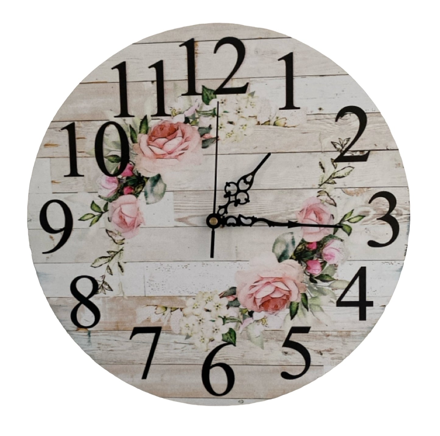 Clock Wall Country French Floral Aussie Made - The Renmy Store Homewares & Gifts 