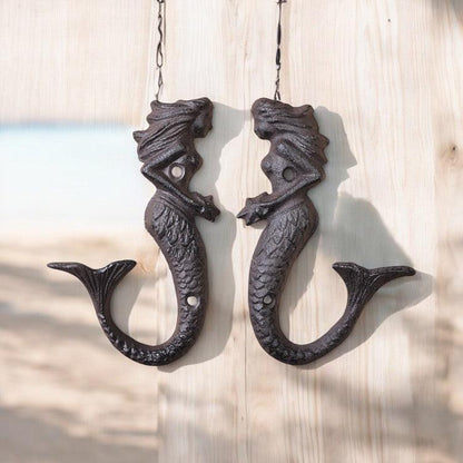 Hook Mermaid Cast Iron Set of 2 - The Renmy Store Homewares & Gifts 