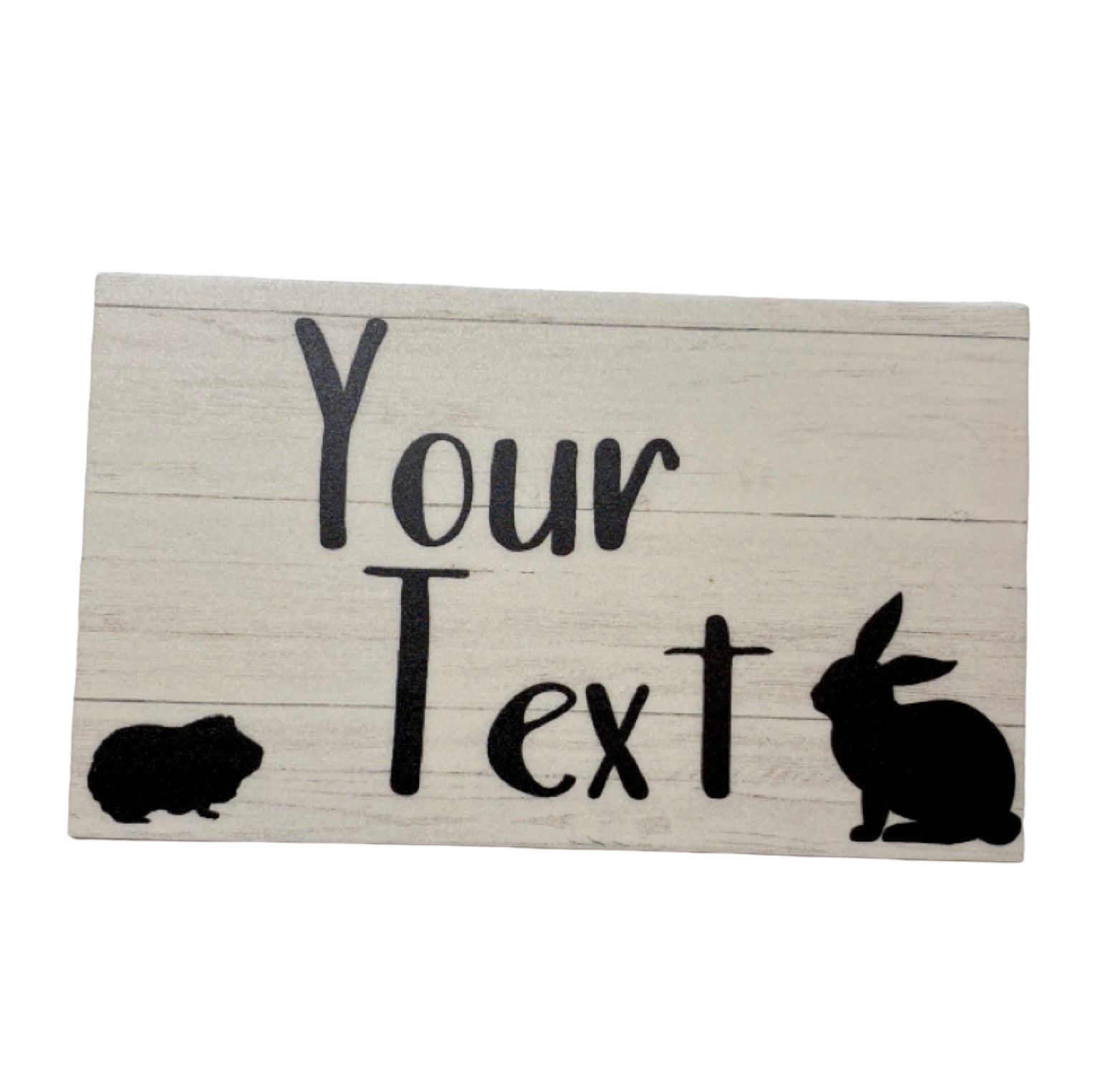 Rabbit Guinea Pig Custom Personalised Sign - The Renmy Store Homewares & Gifts 