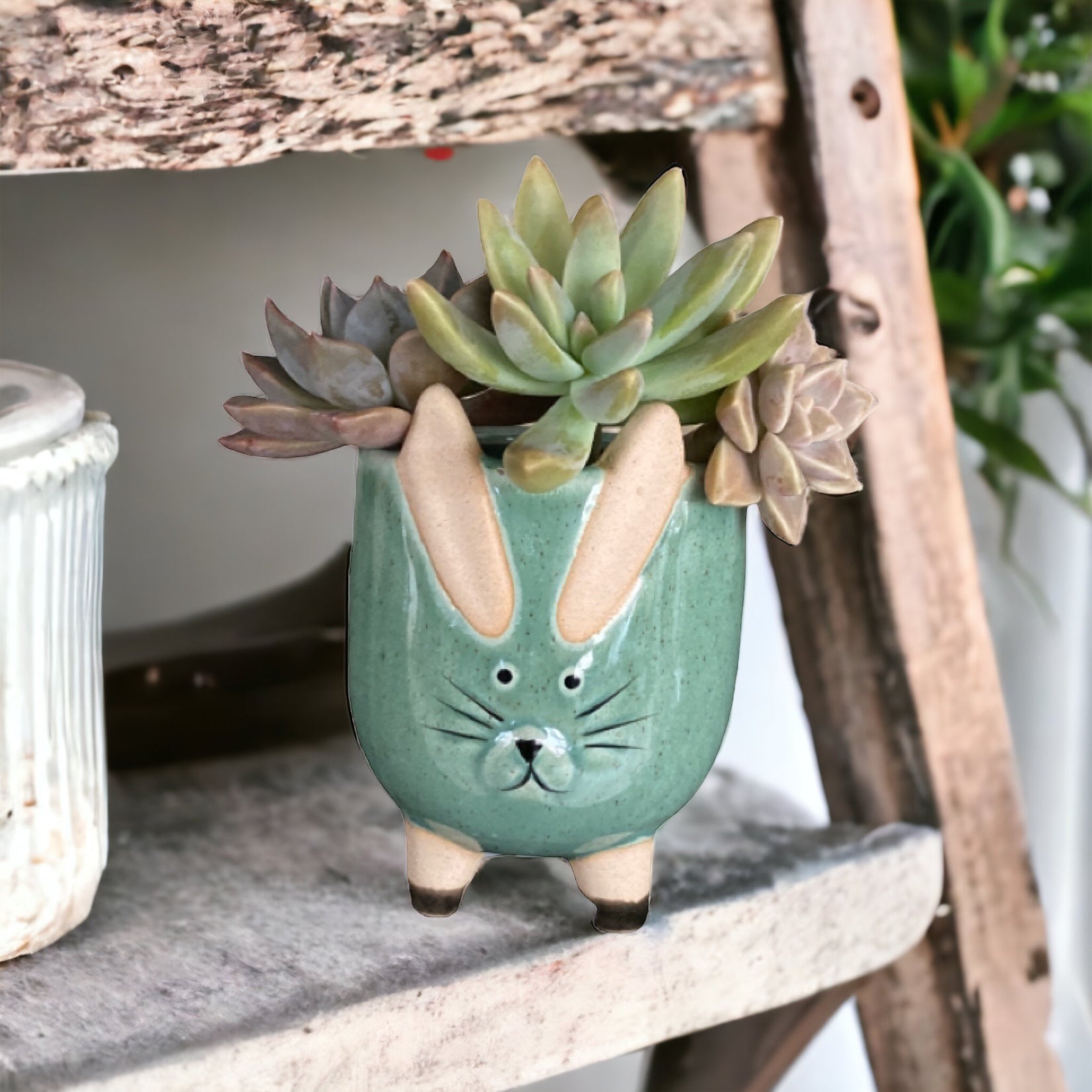 Plant Pot Planter Rabbit Greenery - The Renmy Store Homewares & Gifts 