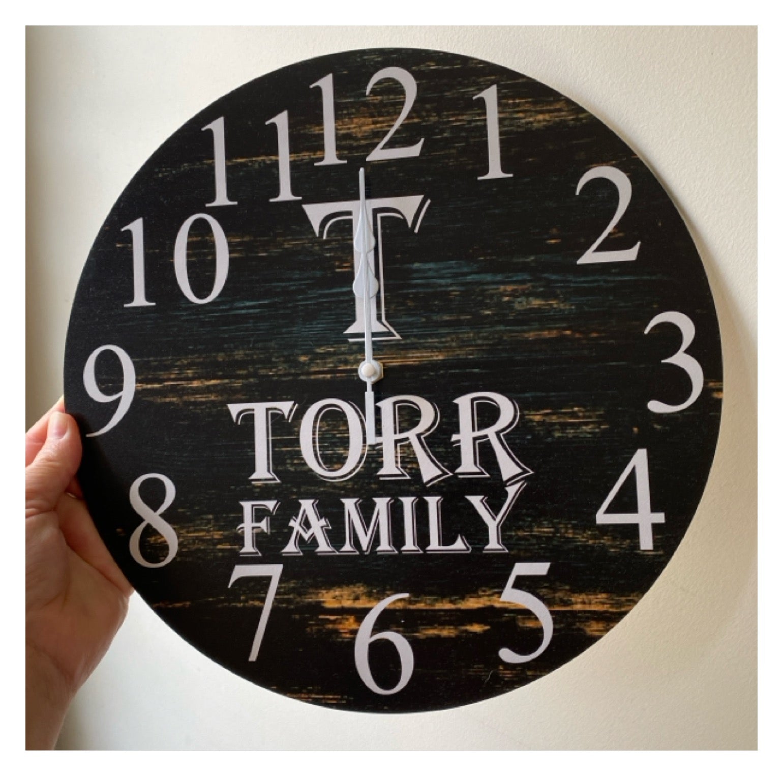 Clock Wall Family Custom Personalised Aussie Made - The Renmy Store Homewares & Gifts 