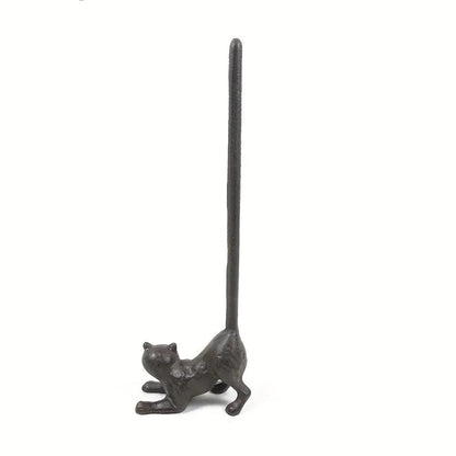 Paper Towel Holder Cat Cast Iron - The Renmy Store Homewares & Gifts 