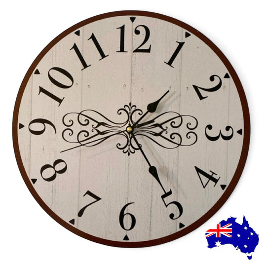 Clock Wall Wooden French Provincial Aussie Made