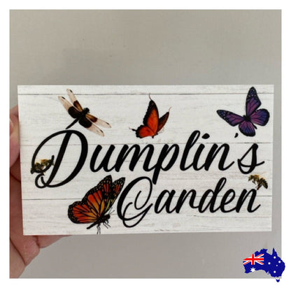 Butterfly Dragonfly Custom Personalised Palace Sign - The Renmy Store Homewares & Gifts 