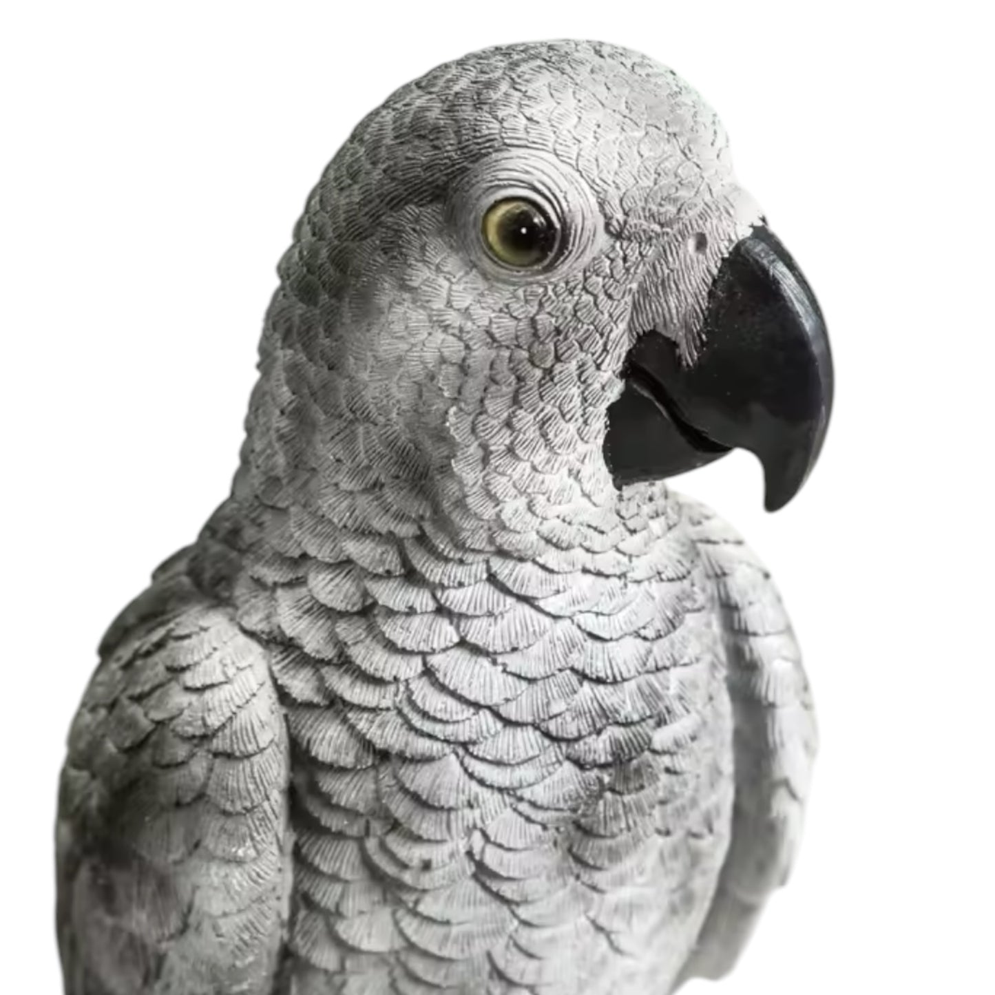 Parrot Grey with Red Tail Ornament