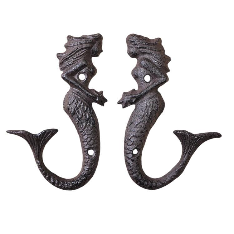 Hook Mermaid Cast Iron Set of 2 - The Renmy Store Homewares & Gifts 