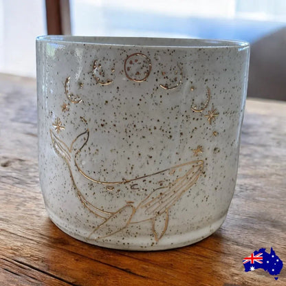 Mug Cup Whale Moon Pottery Ceramic Aussie Made