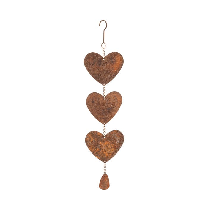 Chain Of Hearts Heart with Bell Rustic - The Renmy Store Homewares & Gifts 