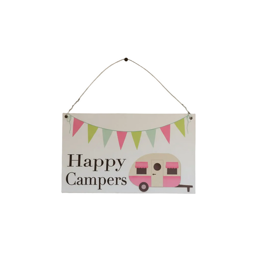 Happy Campers Sign | Funny Camping Caravan Outdoor Decor Aussie Made