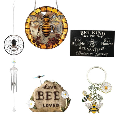 Bee Chime Keyring Garden Ornament Keyring Sign Gift