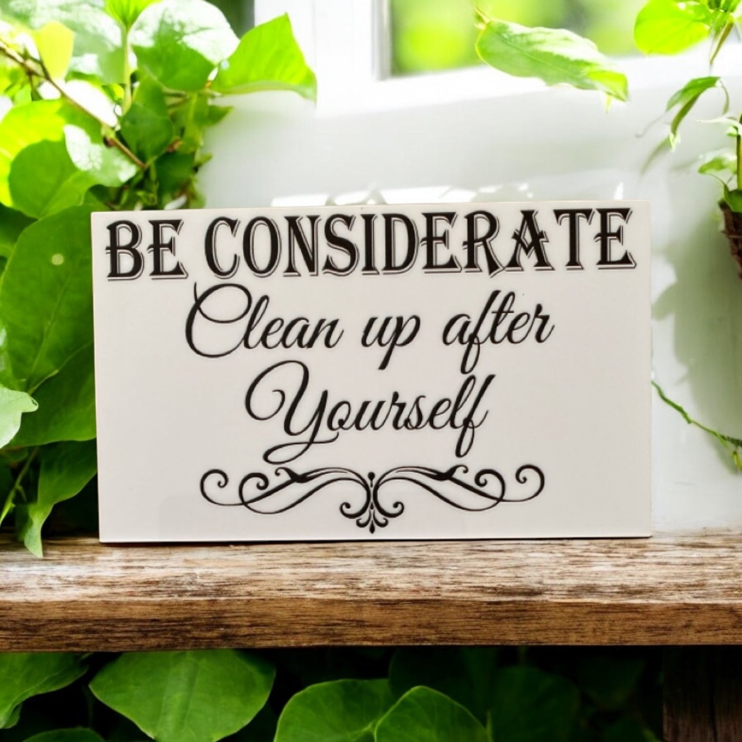 Be Considerate Clean Up After Yourself Sign