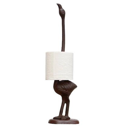 Paper Towel Holder Cast Iron Flamingo