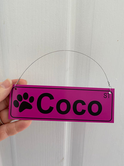 Pet Dog Cat Street Personalised Custom Sign | Outdoor Acrylic Aussie Made
