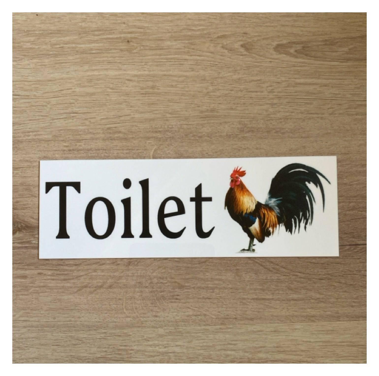 Rooster Toilet Laundry Bathroom Sign - The Renmy Store Homewares & Gifts 