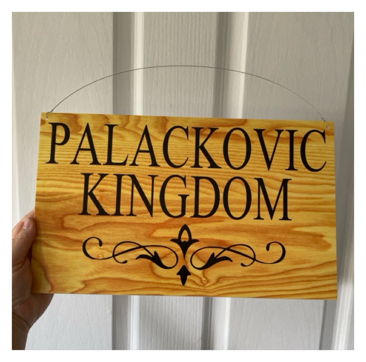 Timber Style Your Text Custom Wording Sign