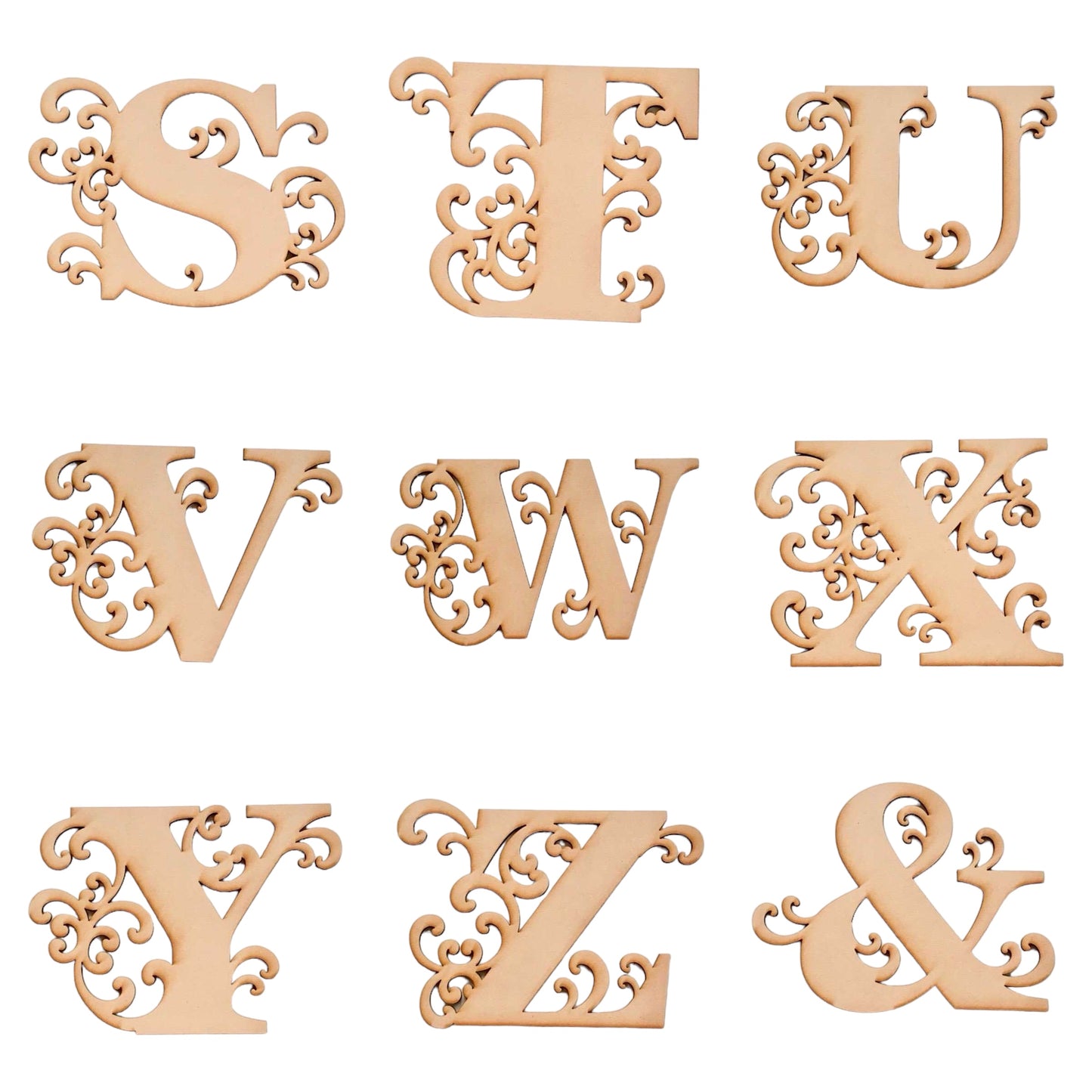 Letter Letters Alphabet MDF Raw Timber Personalised Custom - The Renmy Store Homewares & Gifts 