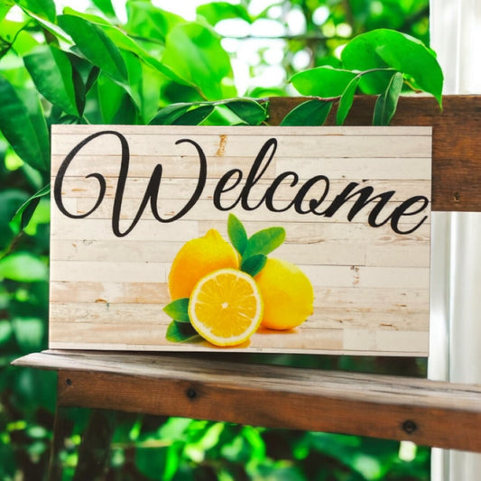 Welcome Lemon House Sunshine Sign - The Renmy Store Homewares & Gifts 