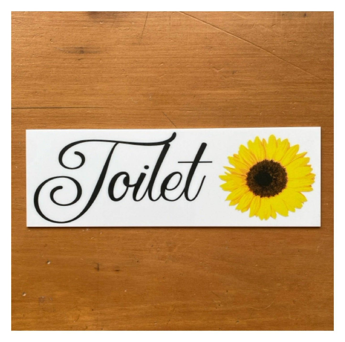 Sunflower Door Room Sign Toilet Laundry Bathroom - The Renmy Store Homewares & Gifts 