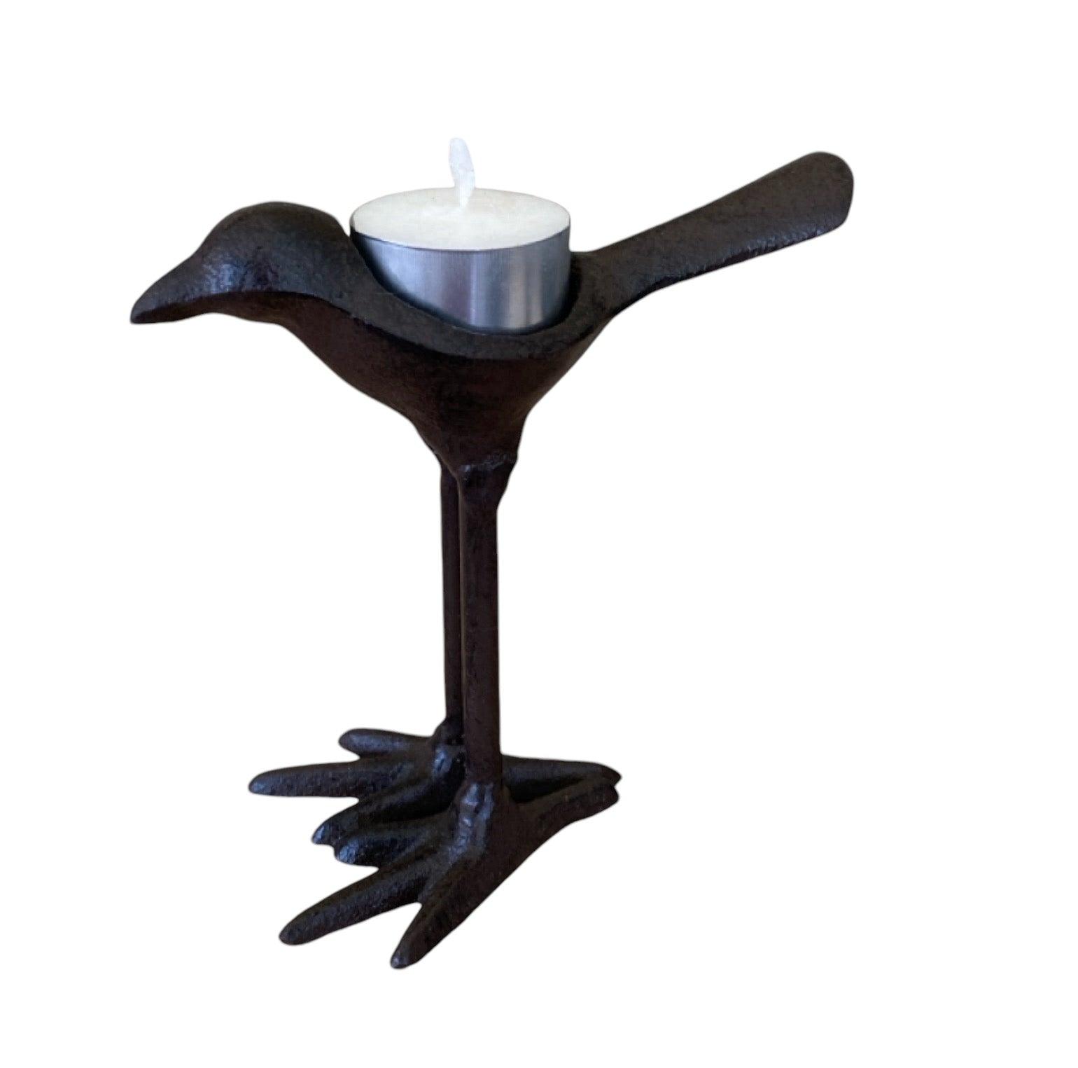 Candle Holder Bird Cast Iron Rustic - The Renmy Store Homewares & Gifts 