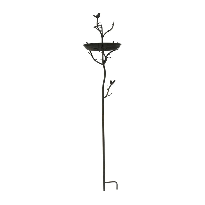 Bird Feeder Branch Stake Heart Metal 120cm