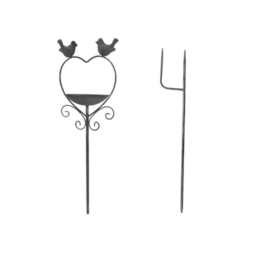 Bird Feeder Stake Heart Metal 100cm