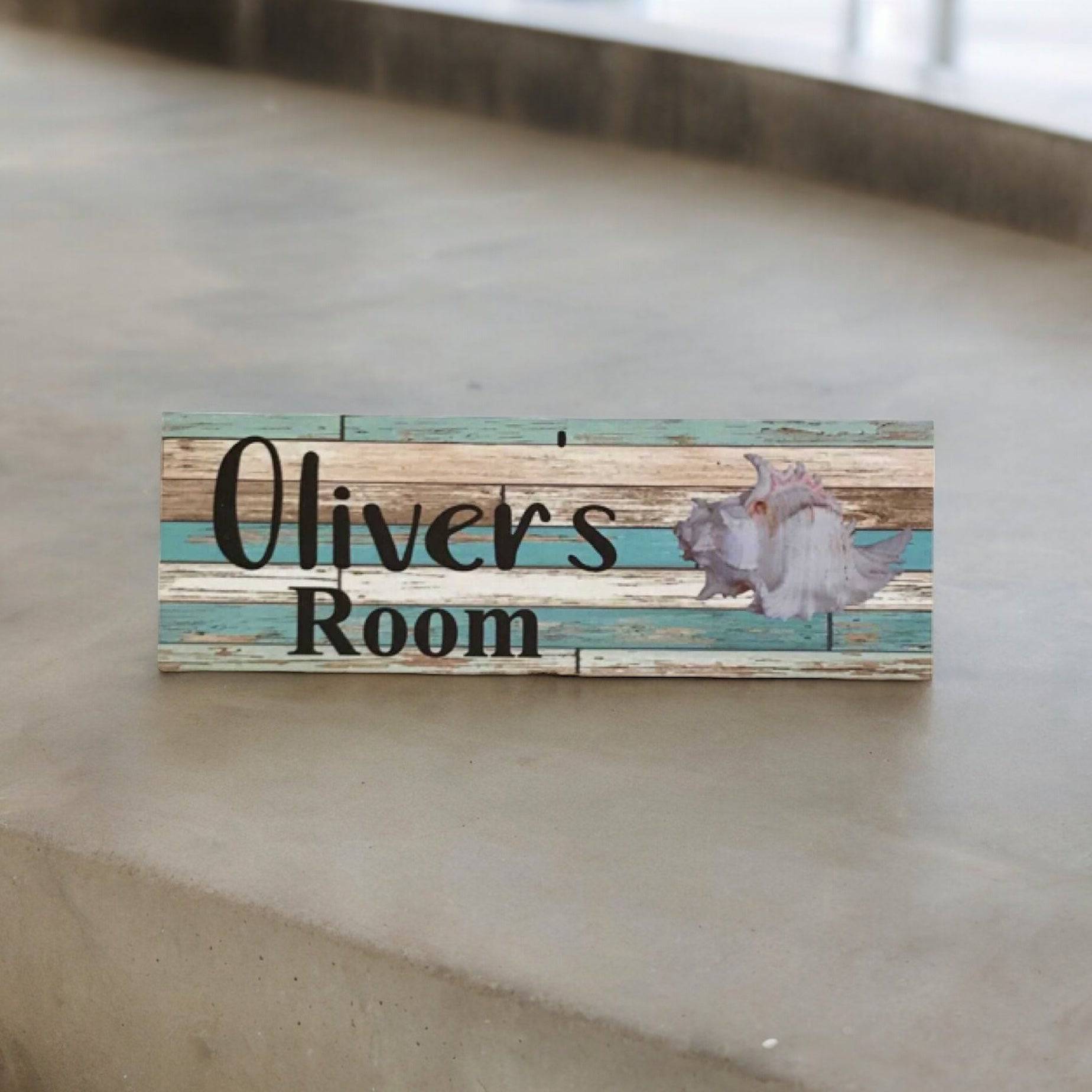 Custom Personalised Beach Shack Shell Room Sign - The Renmy Store Homewares & Gifts 