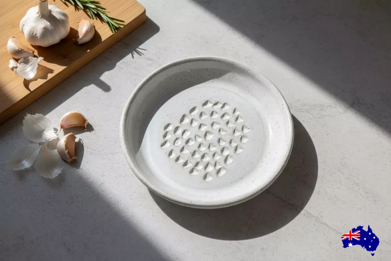 Garlic Grater Press Pottery Ceramic Aussie Handmade