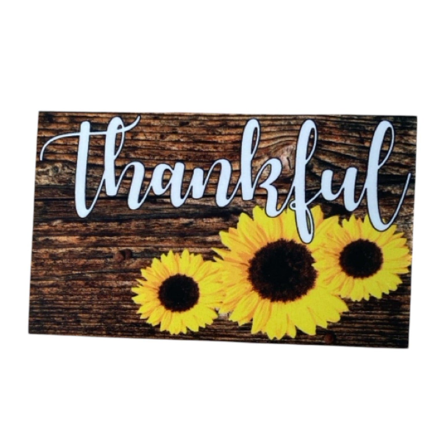 Sunflower Utensils Thankful Grateful Blessed Sign Gift