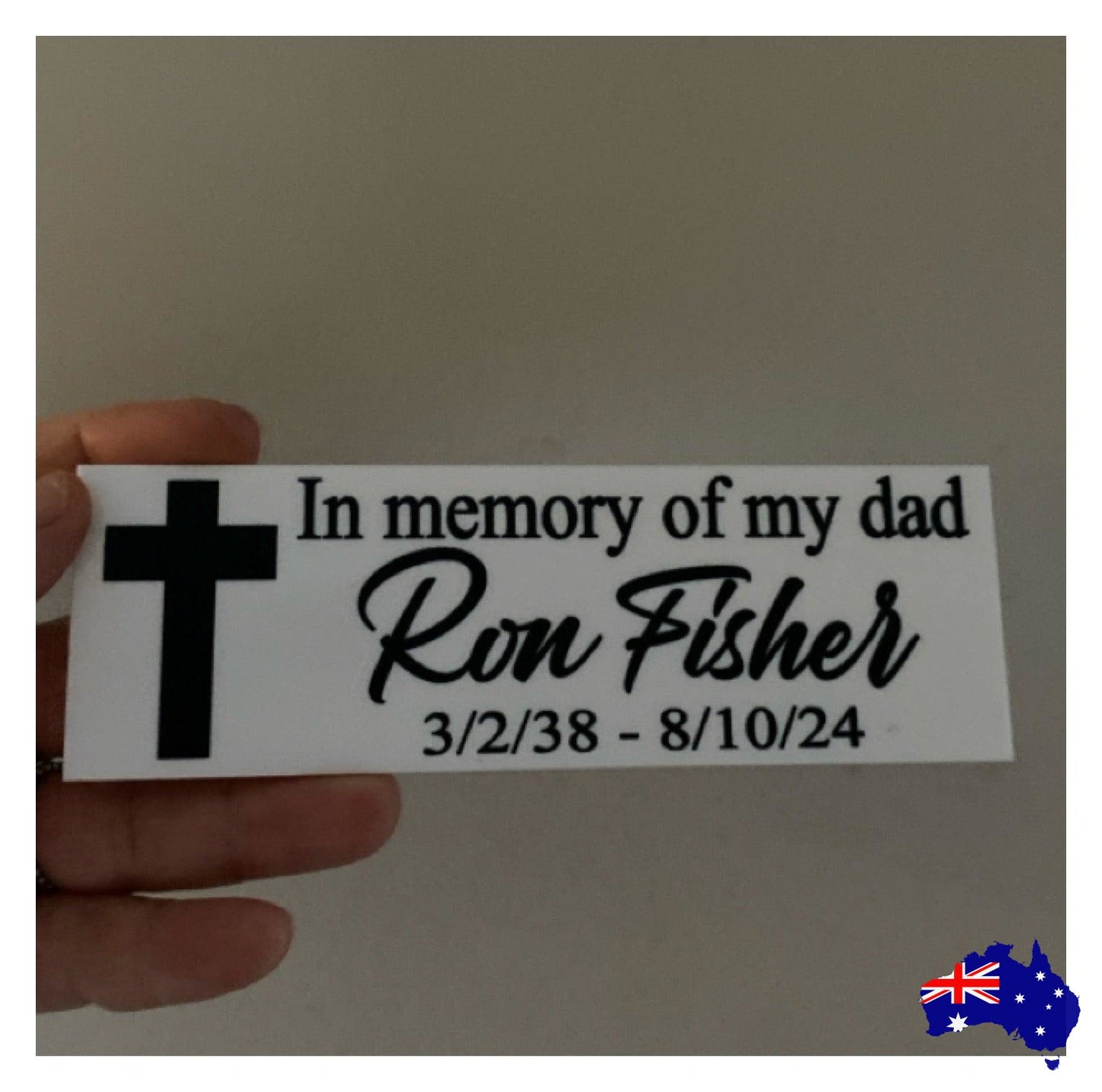 Memorial In Memory Of Custom Personalised Cross Sign - The Renmy Store Homewares & Gifts 