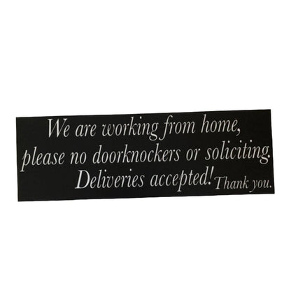 Working From Home Door Delivery Sign - The Renmy Store Homewares & Gifts 