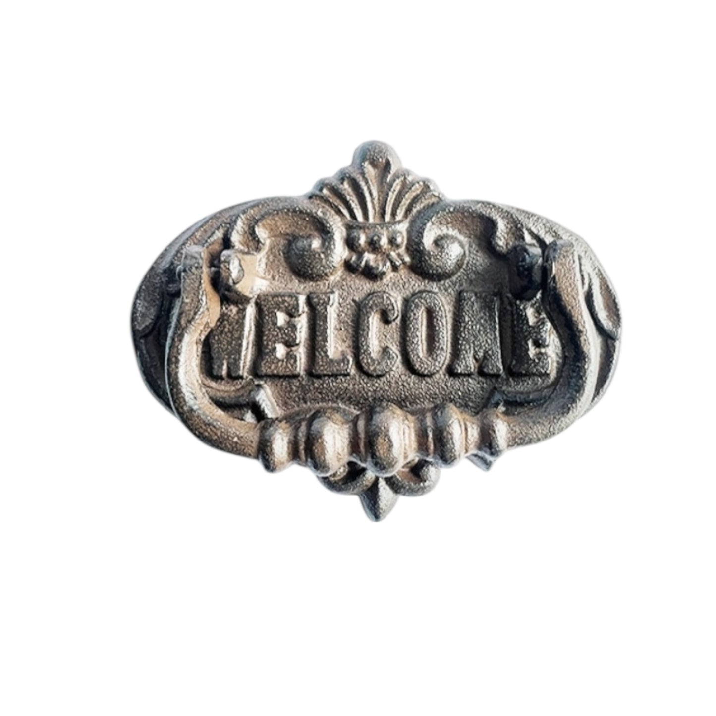 Door Knocker Welcome Rustic Cast Iron
