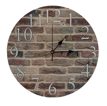 Clock Wall Rustic Brick Aussie Made - The Renmy Store Homewares & Gifts 