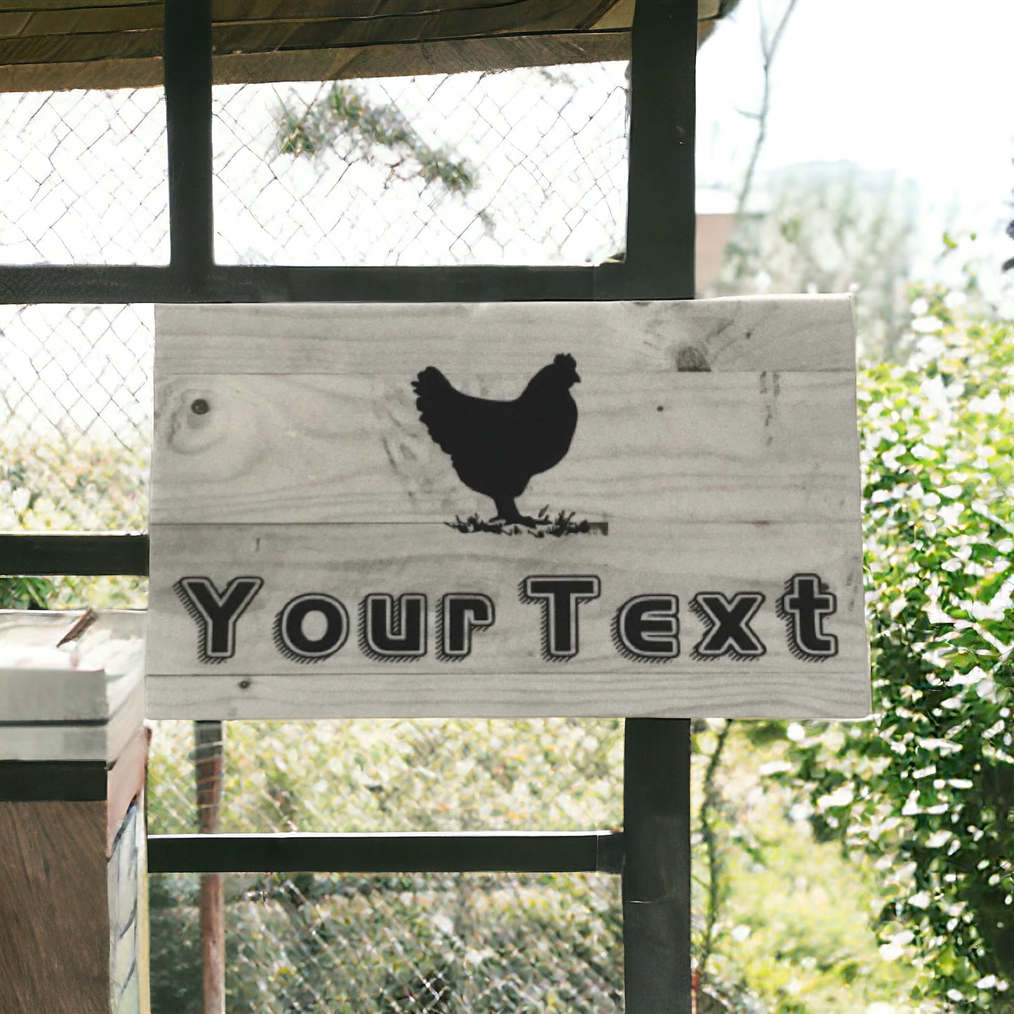 Chicken Hen Custom Personalised French Sign - The Renmy Store Homewares & Gifts 