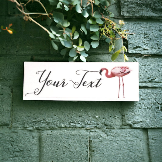 Flamingo Custom Personalised Sign - The Renmy Store Homewares & Gifts 