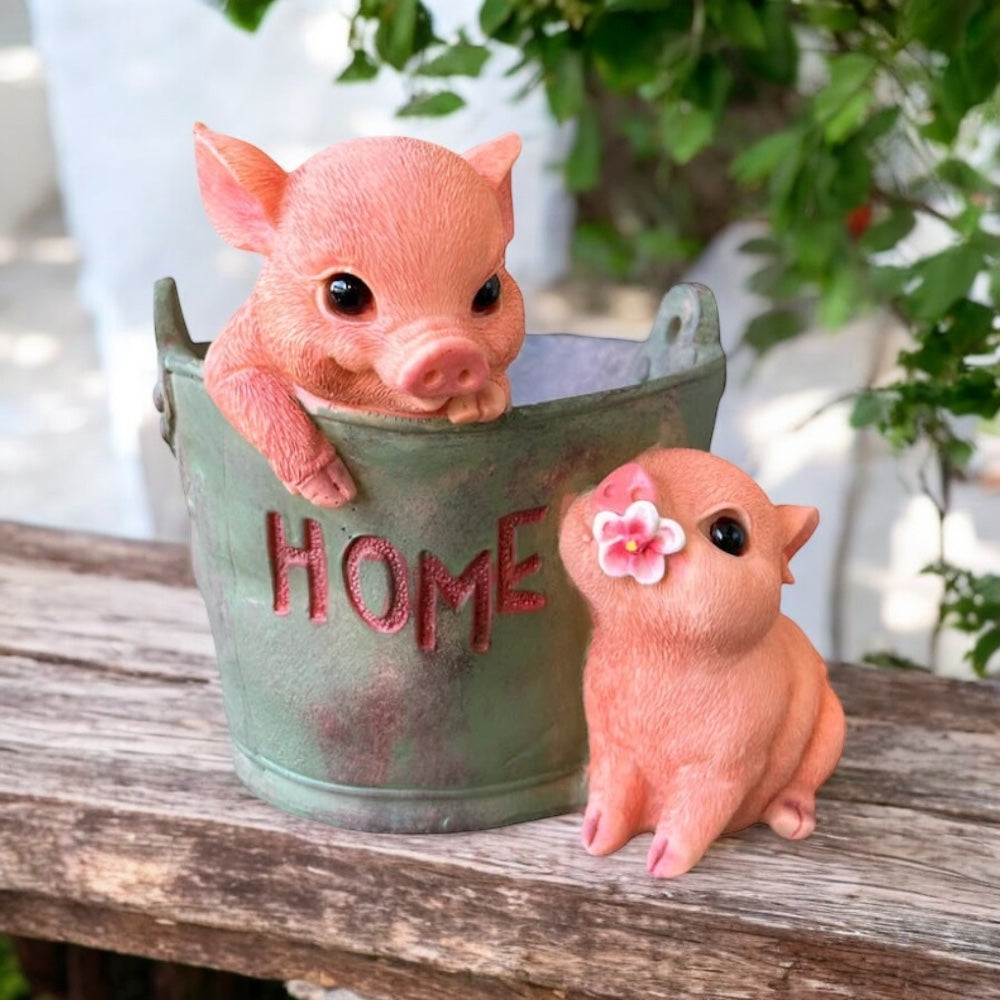 Pig Planter Pot Flower Garden