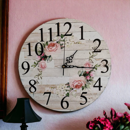 Clock Wall Country French Floral Aussie Made - The Renmy Store Homewares & Gifts 